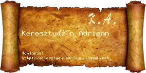 Keresztyén Adrienn névjegykártya