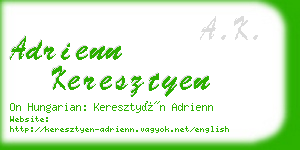 adrienn keresztyen business card